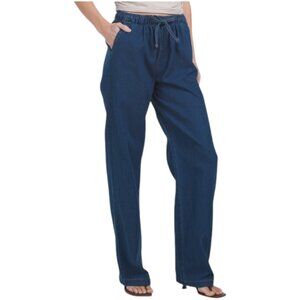 GREEN GODDESS Pull On Chambray Pants